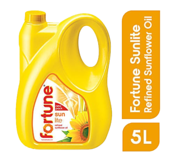 Fortune Sun Lite Refined Sunflower Oil 5 ltr