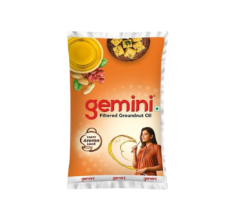 Gemini Filtered Groundnut Oil 1ltr Pouch