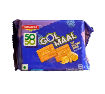 Britannia 50-50 Golmaal Top Buttery Bites Biscuits 57.5g